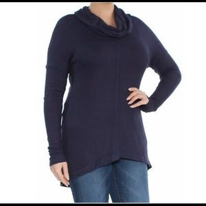 Cowl Neck Thermal Sweater